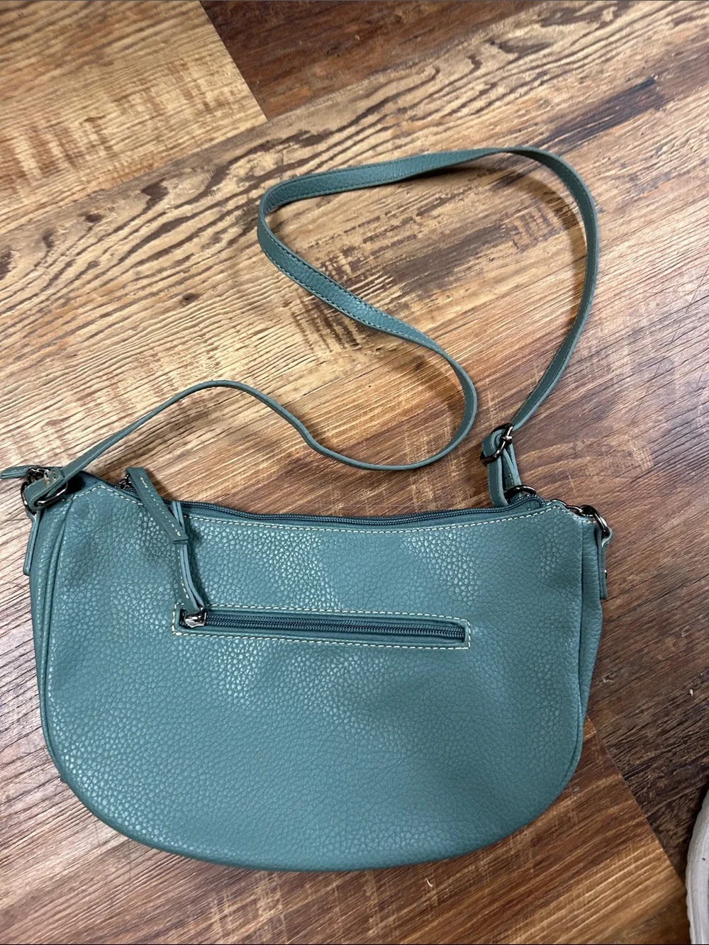 Koltov Teal Pebbled Crossbody Bag - Women